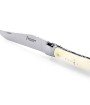 Laguiole pliant 13cm, manche en os, mitres inox brossées