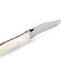 Laguiole pliant 13cm, manche en os, mitres inox brossées