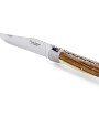 Laguiole pliant 13cm, manche en pistachier, mitres inox brossées