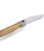 Laguiole pliant 13cm, manche en olivier, mitres inox brossées