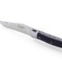 Laguiole pliant 13cm, manche en ébène, mitres inox brossées