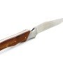 Laguiole Tribal pliant 12 cm, platines lisses, manche en pistachier, mitres inox brossées