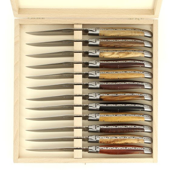 Coffret de 6 fourchettes Laguiole Avantage - Manches en bois