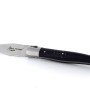 Couteau à huitre Laguiole, manche en ébène, mitres inox brossées