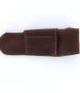 Etui en cuir doublé marron foncé, pour couteau Laguiole avec manche de 11 cm et 12 cm