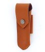 Etui en cuir doublé marron clair, pour couteau Laguiole avec manche de 11 cm et 12 cm