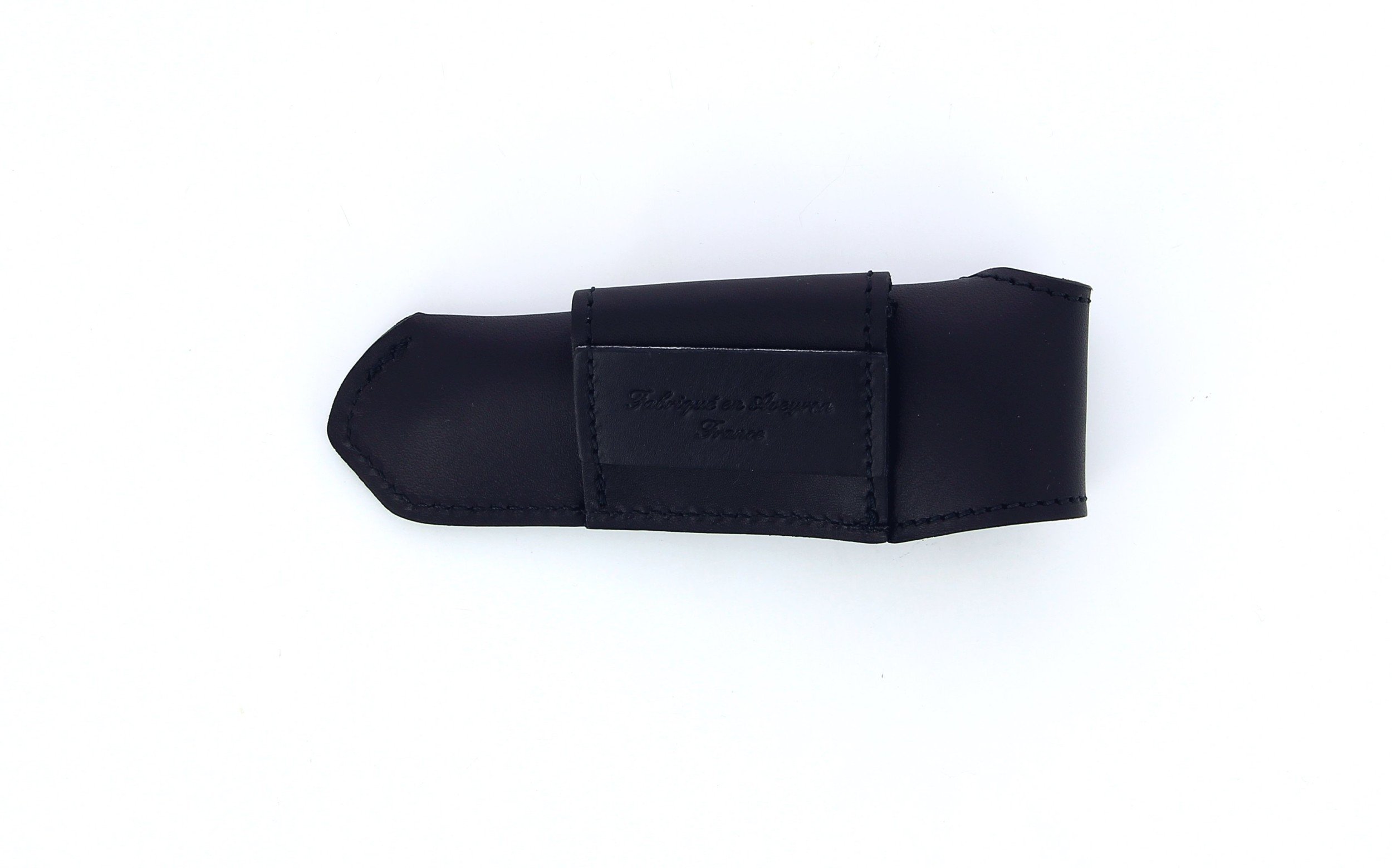Etui en cuir doublé noir, pour couteau Laguiole avec manche de 11 cm et 12 cm