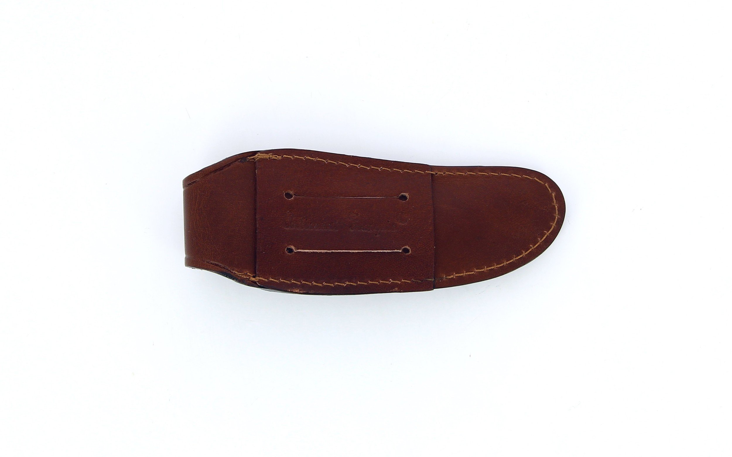 Etui en cuir marron foncé, pour couteau Laguiole avec manche de 13 cm