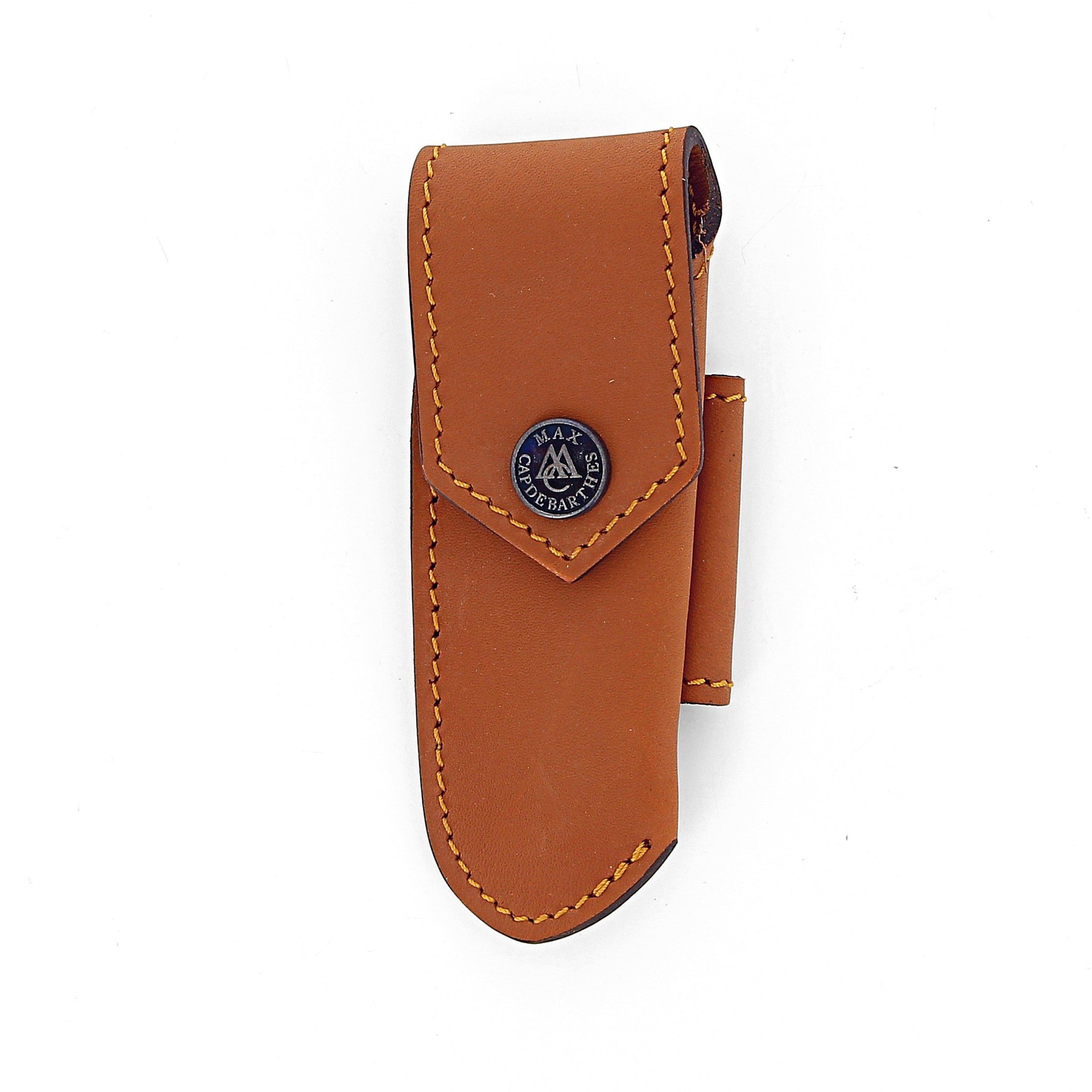 Benoit l'Artisan  Etui en cuir doublé marron clair, pour couteau