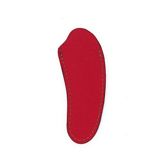 Gousset en cuir rouge, pour couteau Laguiole avec manche de 10 cm