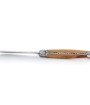 Couteau à beurre Laguiole, manche en genévrier, mitres inox brossées