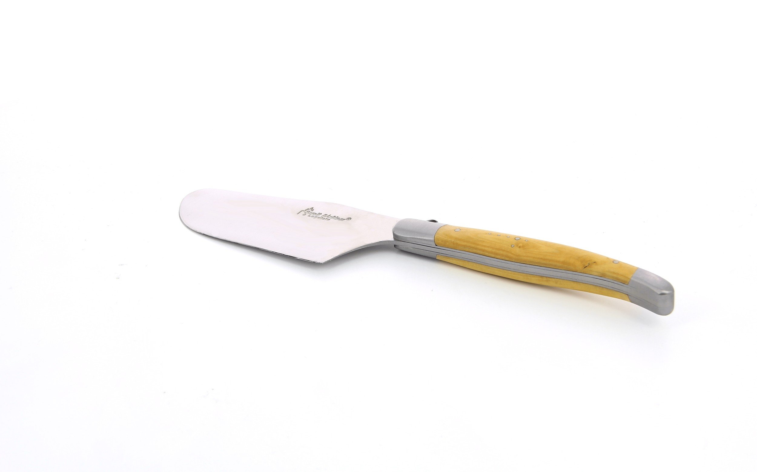 Pelle à tarte Laguiole, manche en buis, mitres inox brossées