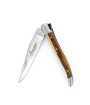 Laguiole pliant 10 cm, manche en pistachier, mitres inox brossées