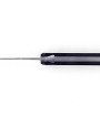 aguiole Tribal pliant 12 cm, platines inox lisses, plein manche en fibre de carbone
