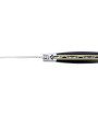 Laguiole pliant 12cm, manche en fibre de carbone, intercalaires jaunes, mitres inox brossées