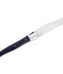 Laguiole pliant 13cm, manche en fibre de carbone, intercalaires bleus, mitres inox brossées