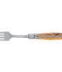 Coffret de 6 grandes fourchettes de Laguiole, manche en genévrier, mitres inox brossées