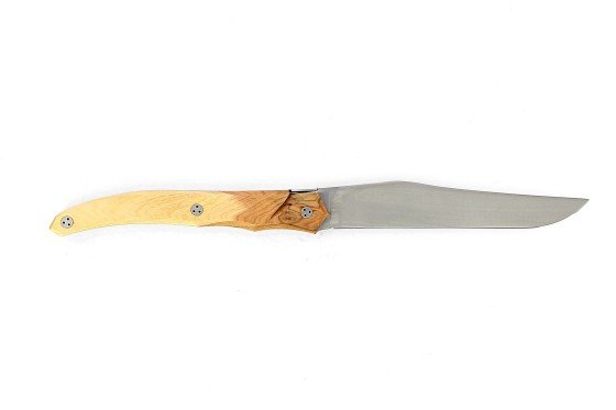 Benoit l'Artisan  Coffret de 6 couteaux de table de Laguiole Tribal, plein  manche en genévrier, platines inox