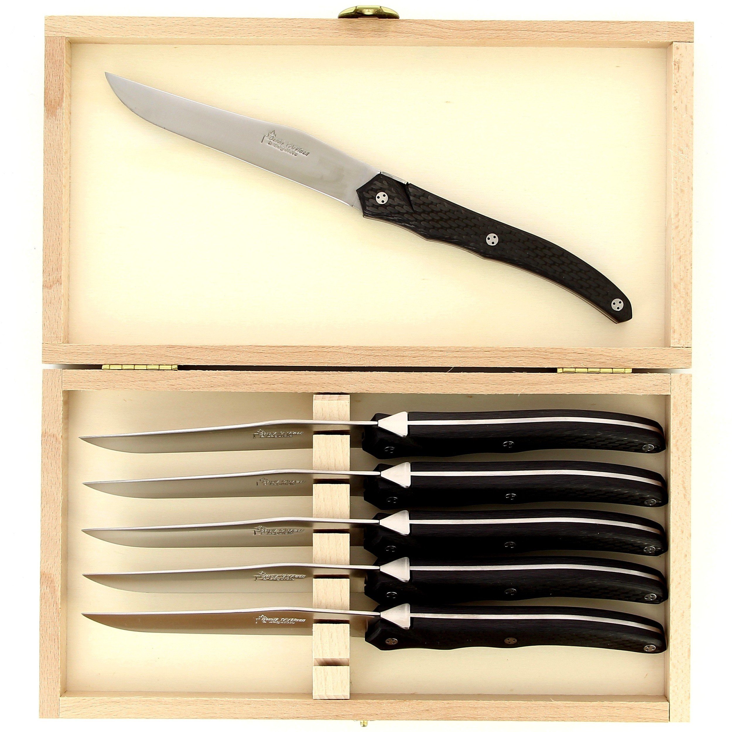 Couteaux Forge de Laguiole, Coffret 6 couteaux de table manche