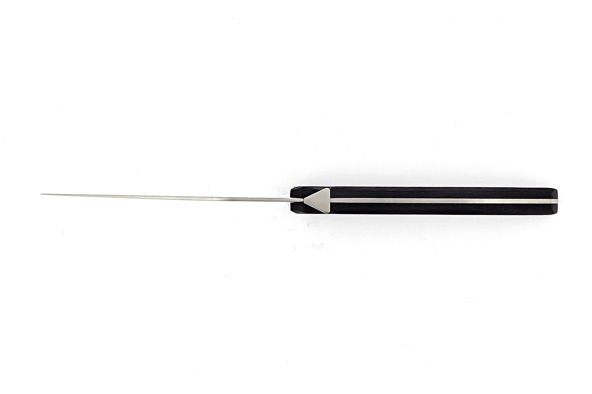Coffret de 6 couteaux de table de Laguiole Tribal, plein manche en fibre de carbone, platines inox