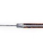 aguiole Tribal pliant 12 cm, platines guillochées, manche en loupe de palissandre du Honduras, mitres inox brossées, lame Damas inoxydable