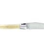 Laguiole pliant 13cm, manche en corne massive blonde, mitres inox