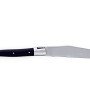 Couteau à fromage de Laguiole, manche en corne massive noire, mitres inox