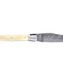 Couteau de Laguiole pliant doubles platines, 13 cm, manche en ivoire de mammouth, mitres inox brossées, lame Damas carbone explosion