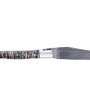 Laguiole 12 cm Abeille Forgée Double Platine manche en molaire de mammouth  et deux mitres inox lame damas carbone torsadée