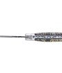 Laguiole 12 cm Abeille Forgée Double Platine manche en molaire de mammouth  et deux mitres inox lame damas carbone torsadée