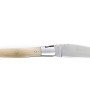 Laguiole pliant 12cm, manche en corne massive blonde, mitres inox brossé