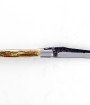 Couteau Laguiole pliant 12 cm Abeille Forgée, Double Platine manche en ivoire de mammouth et lame brut de forge
