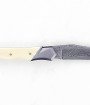 Couteau Laguiole Tribal 12 cm Abeille Forgée manche en ivoire de phacochère, platines guillochées et lame damas inox
