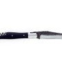 Couteau Laguiole 12 cm Abeille Forgée Double Platine manche en bois d'ébène avec tire-bouchon et lame brut de forge
