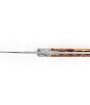 Laguiole Tribal 12 cm Abeille Forgée manche en bois de bouleau platines guillochées lame brut de forge