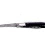 Laguiole 12 cm Abeille Forgée Double Platine manche en bois de ébène et deux mitres inox lame damas inox