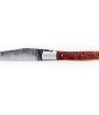 Laguiole 12 cm Abeille Forgée Double Platine manche en loupe d'Amboine stabilisée lame brute de forge