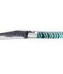 Laguiole 12 cm Abeille Forgée Double Platine manche en molaire de mammouth  et deux mitres inox lame Damas