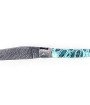 Laguiole 12 cm Abeille Forgée manche en corail fossile et deux mitres damas lame damas carbone explosion