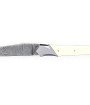 Laguiole Tribal 12 cm Abeille Forgée manche en défense de mammouth et deux mitres inox platines guillochées lame damas inox