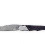Laguiole Tribal 12 cm Abeille Forgée manche en bois de noyer et deux mitres inox platines guillochées lame damas inox