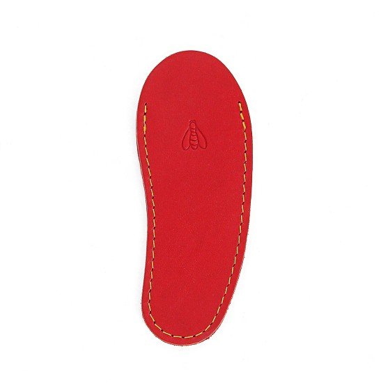 Gousset en cuir rouge, pour couteau Laguiole avec manche de 10 cm