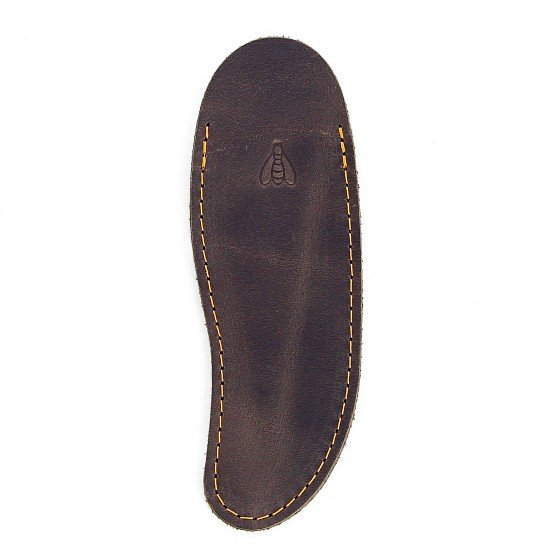 Gousset en cuir marron foncé, pour couteau Laguiole avec manche de 11 cm et 12 cm