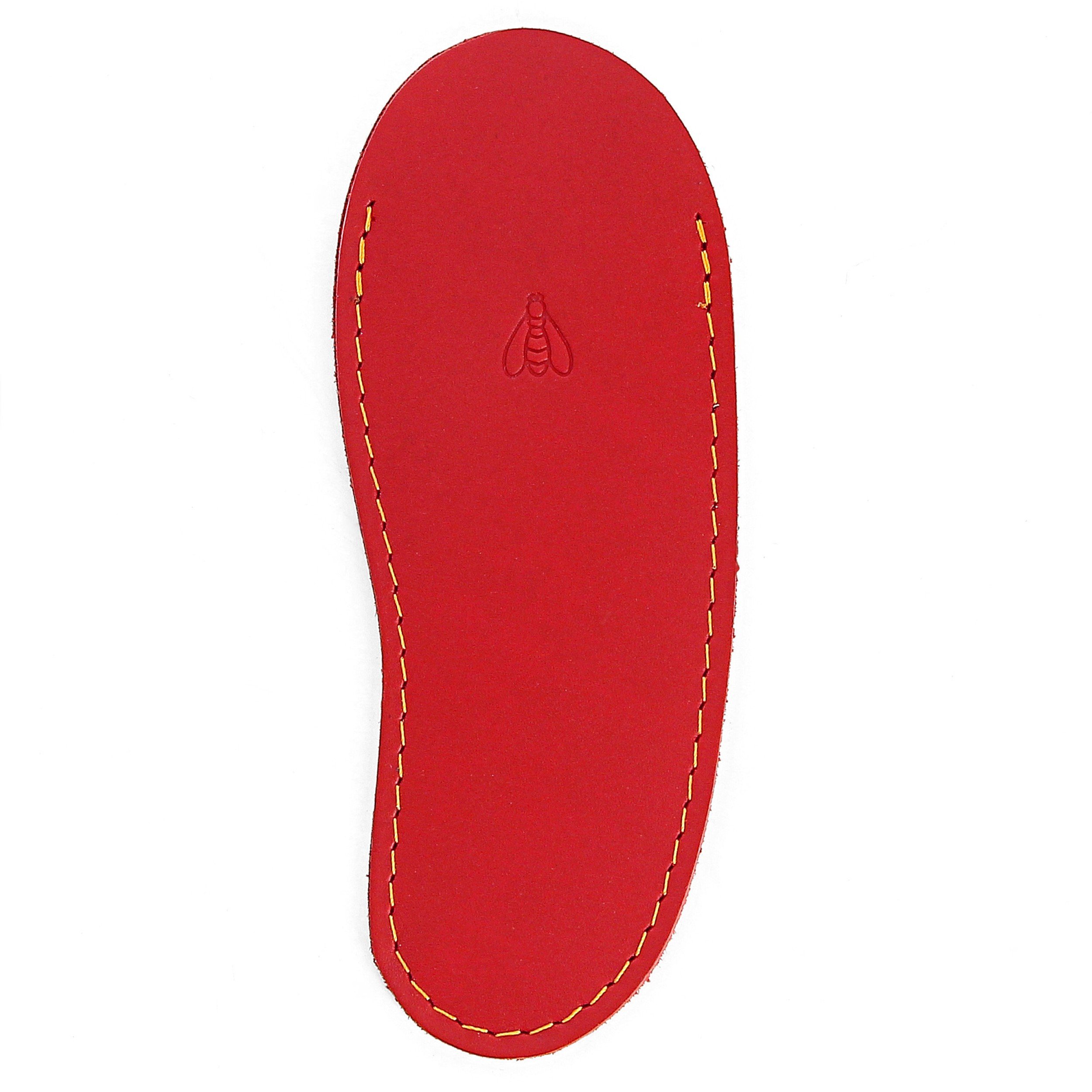 Gousset en cuir rouge, pour couteau Laguiole avec manche de 13 cm