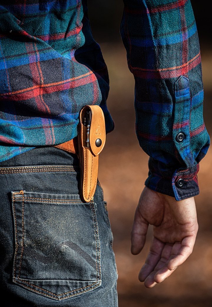 COUTELLERIE DE L'HOMME DES BOIS - ETUIS CEINTURE POUR COUTEAU DE POCHE