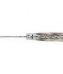 Laguiole 12cm Doubles platines en corne massive blonde lame damas inox