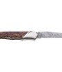 Laguiole Tribal 12 cm Abeille Forgée manche en loupe d'Amboine platines guillochées lame damas inox
