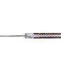 Laguiole Tribal 12 cm Abeille Forgée manche en loupe d'Amboine platines guillochées lame damas inox