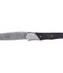 Laguiole Tribal 12 cm Abeille Forgée manche en bois de Morta et deux mitres inox platines guillochées lame damas torsadé