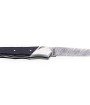 Laguiole Tribal 12 cm Abeille Forgée manche en bois de Morta et deux mitres inox platines guillochées lame damas torsadé